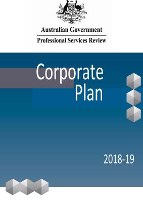 Corporate Plan 2018-2019 cover